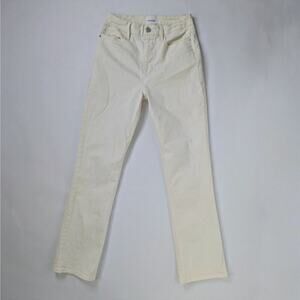 Frame Le Super High Straight 27 Off White Ecru Minimalist Quiet Luxury Denim